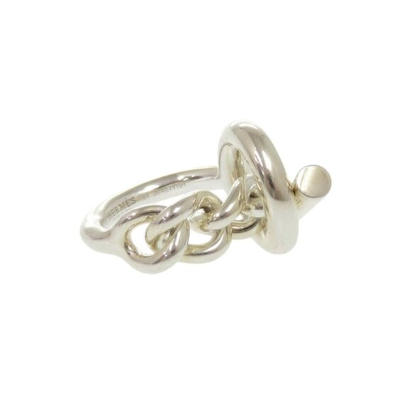 HERMES Croisette Silver 925 Ring 1172HERMES (US Size: 5.75) - Picture 5 of 9